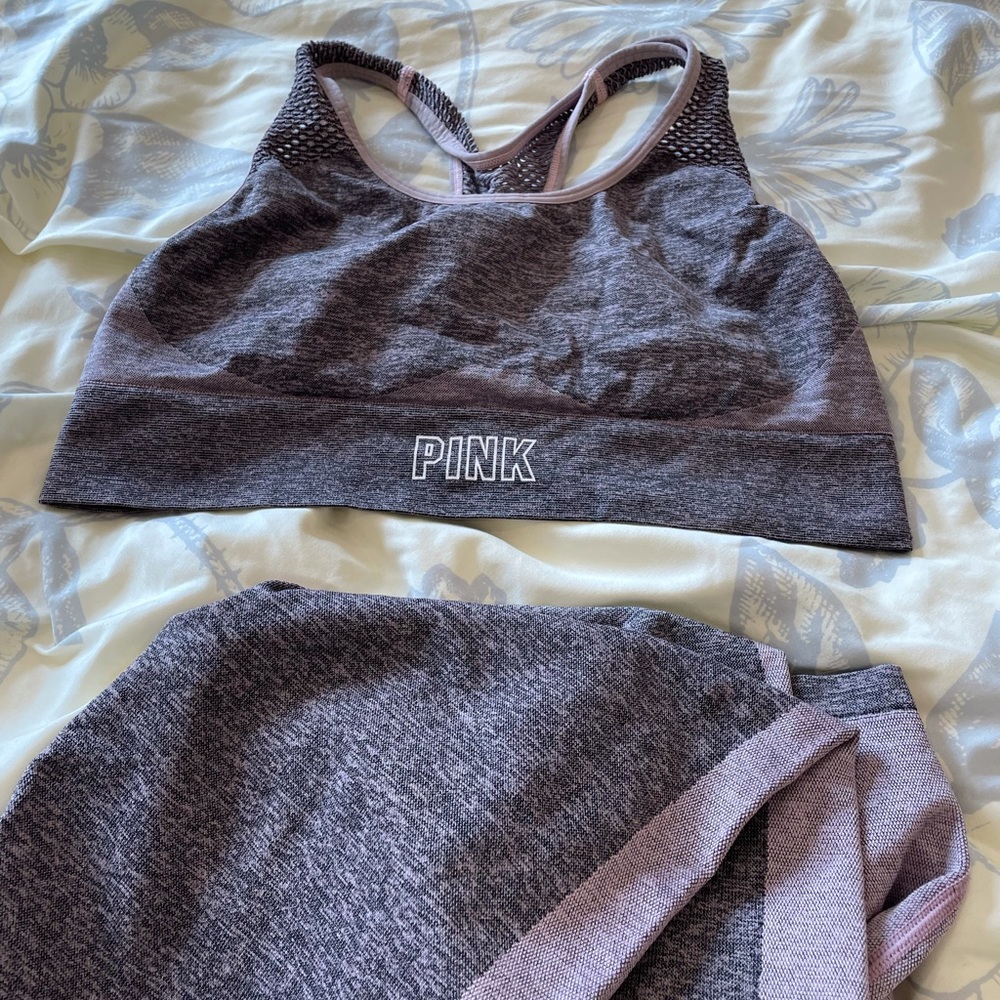 Pink Victoria’s Secret workout set